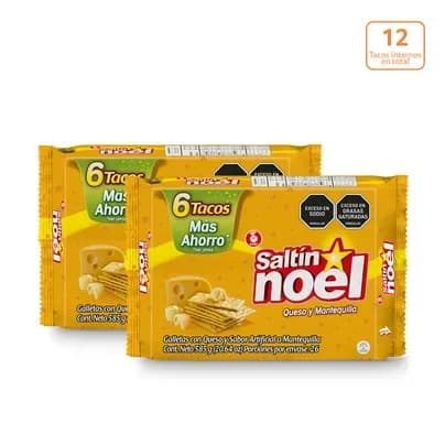Saltín Noel Queso y Mantequilla x 585g x 6 Tacos internos c/u