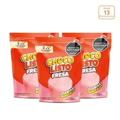 Combo - 3 Chocolisto Fresa bolsa x 200g c/u