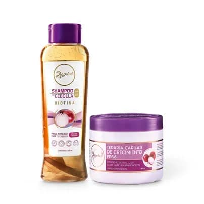Shampoo Anyeluz Cebolla x500ml + Terapia capilar Anyeluz crecimiento cebolla + aminoácido x 300