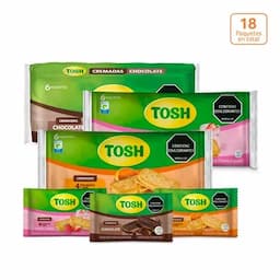 Combo Tosh cremadas surtidas Chocolate, Naranja y Fresa x 18 unds -0