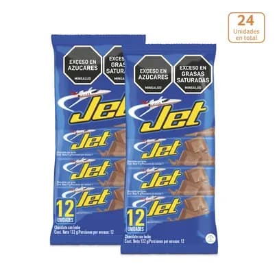 2 Chocolatina Jet Leche x 12 unds c/u x 11g c/u