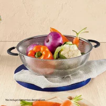 Colador Plateado en Acero