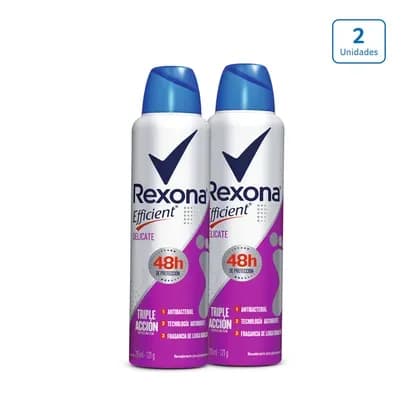 Aerosol para pies Rexona Efficient Delicate X 2 unds x 210ml c/u