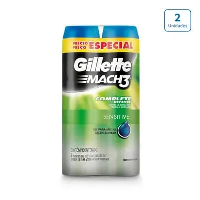 Gel Gillette Mach3 Sensitive x 2 unds x 198g c/u