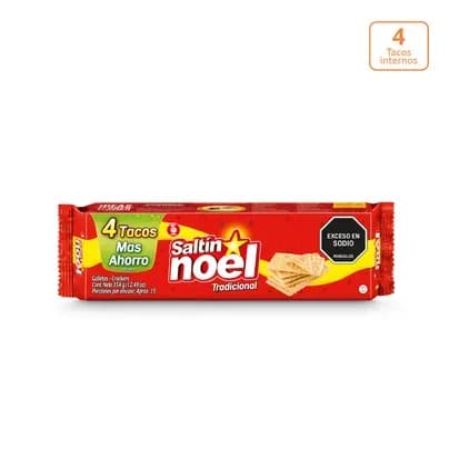 Galletas Saltín Noel x 354g x 4 Tacos internos