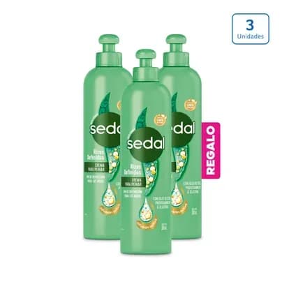 Crema para peinar Sedal Rizos Obedientes x 3 unds x 300ml c/u