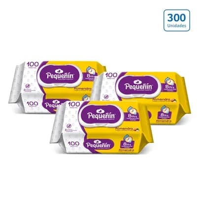 Toallitas Húmedas Pequeñín Almendra x 300 unds