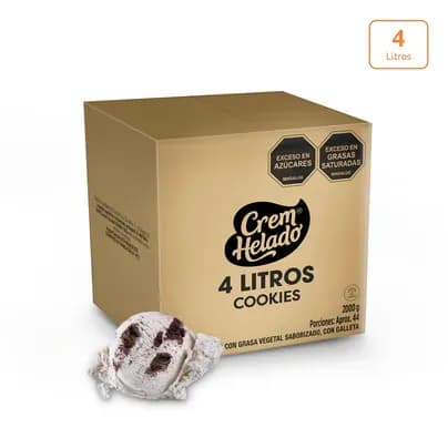 4 Litros Cremhelado Cookies & Cream
