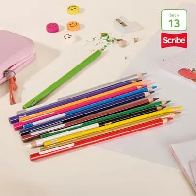 Set x 13 colores unipunta Scribe