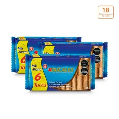 Galletas Ducales x 600g x 6 Tacos internos c/u