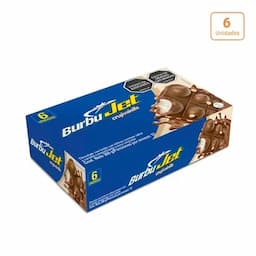 Chocolatina BurbuJet Cruji Vainilla x 6 unds x 50g c/u-0