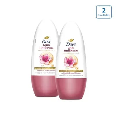 Desodorante roll on Dove Caléndula x 2 unds x 50ml c/u