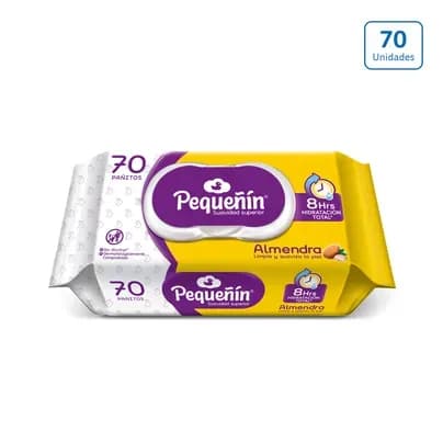 Toallitas Húmedas Pequeñín Almendra x 70 unds