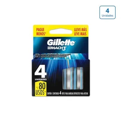 Repuesto Gillette Mach3 x 4 unds