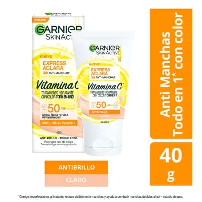 Tratamiento Facial Garnier Antimanchas Express Aclara x 40g