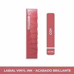 Labial Maybelline Super Stay Vinyl Ink Coy x 4.2ml-0