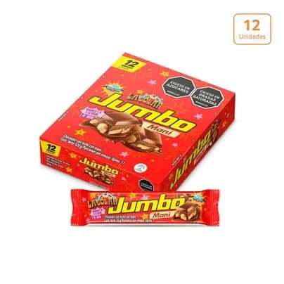 Chocolatina Jumbo Maní x 12 unds x35gr c/u