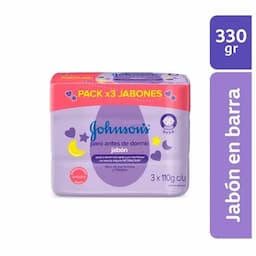 Jabón Antes de dormir Johnson's Baby x 3 unds x 110g c/u-0