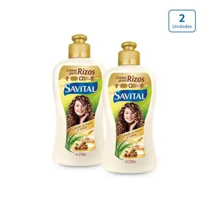 Crema para peinar savital argan x 2 x 270ml