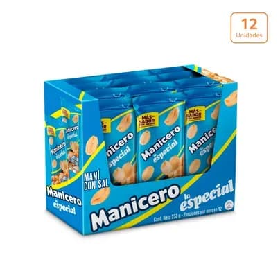 La Especial Maní con sal Manicero x 12 unds x 21.3g c/u
