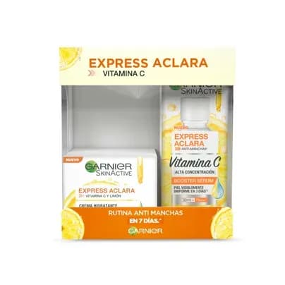 Pack Facial Serum Garnier + Crema Express Aclara