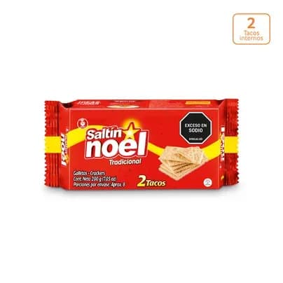 Galletas Saltín Noel x 200g x 2 Tacos internos OFT
