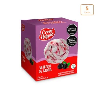 5 Litros Cremhelado Veteado de Mora 