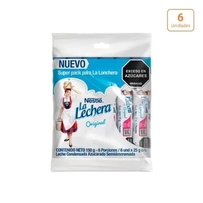 Leche condensada La Lechera x 6 und x 25g c/u