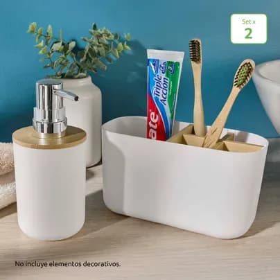 Set X 2 Accesorios Para Baño