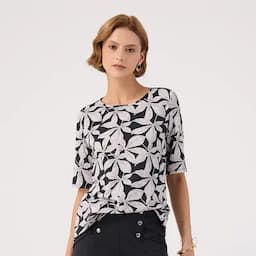 Patprimo Camiseta manga corta estampada lila 10-0