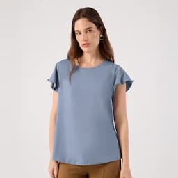 Patprimo Camiseta manga corta con boleros azul 10-0