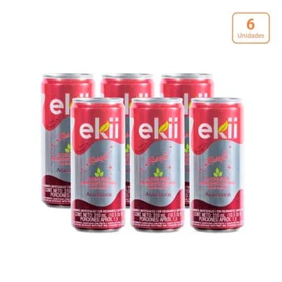   Soda EKII sabor arándanos x 6 unds x 310ml c/u