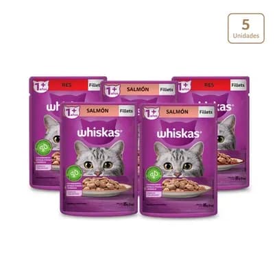 Alimento húmedo para gatos Whiskas x 5unds