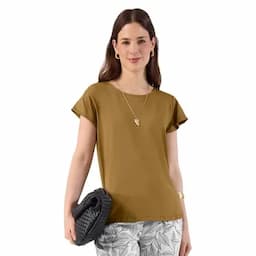 Patprimo Camiseta manga corta con boleros camel 12-0