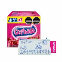 Gelatina Surtida Gel'Hada sabores Cereza, Frambuesa y Fresa x 3 unds x 35g c/u-0