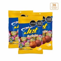 Combo - 3 Jet Burbujas Arequipe x 141.6g c/u x 12 unidades c/u x 11.8g c/u -0
