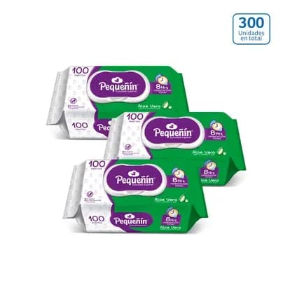 Toallitas Húmedas Pequeñín Aloe x 300 unds