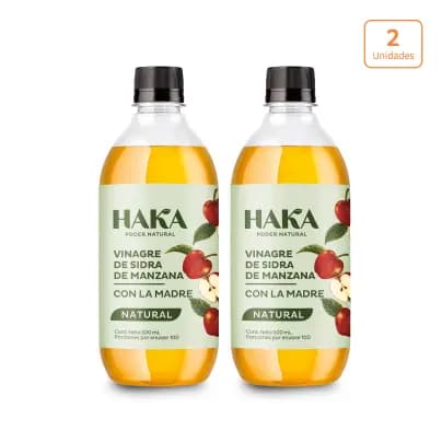 2 Vinagre de Manzana Haka x 500ml c/u