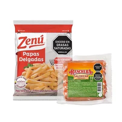 Combo Salchipapas Rancheras en casa