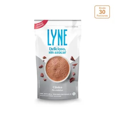 Chocolate en polvo Lyne sin azúcar x 120g