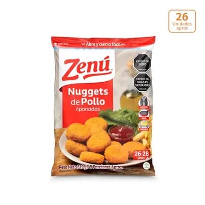Nuggets de pollo apanados Zenú x 512g