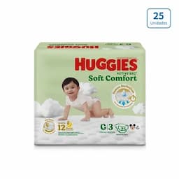 Pañales Huggies Soft Comfort Etapa 3 x 25 unds-0