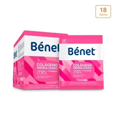 Colágeno Hidrolizado Bénet x 18 sobres x 5.8g c/u