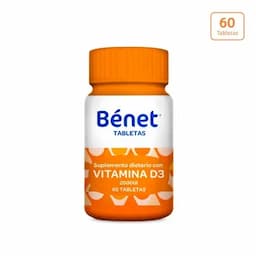 Tabletas Bénet Vitamina D3 x 60 unds-0