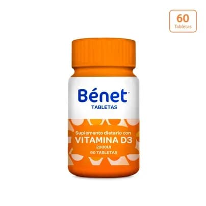 Tabletas Bénet Vitamina D3 x 60 unds