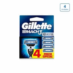 Repuesto Gillette Mach3 x 4 unds-0