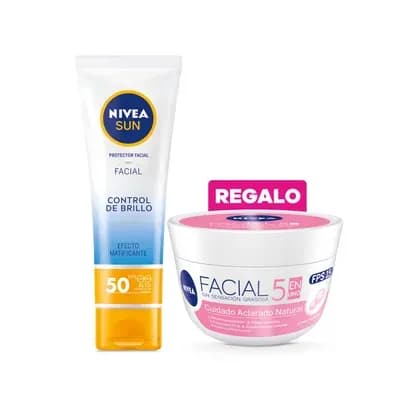 Protector solar facial Nivea Control Brillo FPS50 x 50ml