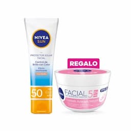 Protector solar facial Nivea Control Brillo tono medio FPS50 x 50ml-0
