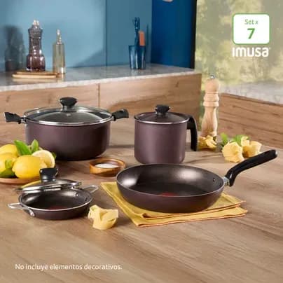Batería de cocina x 7 piezas Imusa 