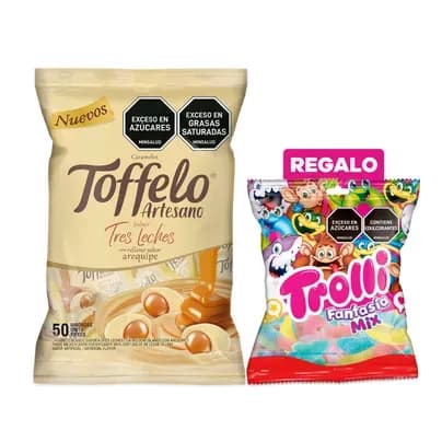 Toffelo Tres Leches Bolsa x 50 unds x 250g